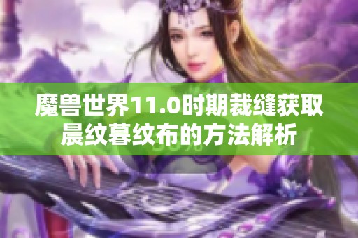 魔兽世界11.0时期裁缝获取晨纹暮纹布的方法解析