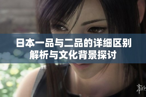 日本一品与二品的详细区别解析与文化背景探讨
