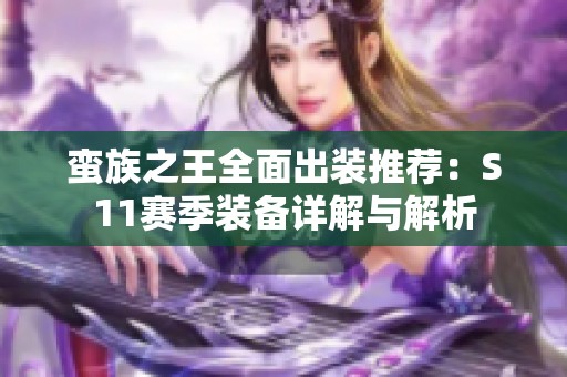 蛮族之王全面出装推荐：S11赛季装备详解与解析