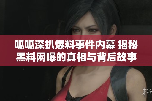 呱呱深扒爆料事件内幕 揭秘黑料网曝的真相与背后故事