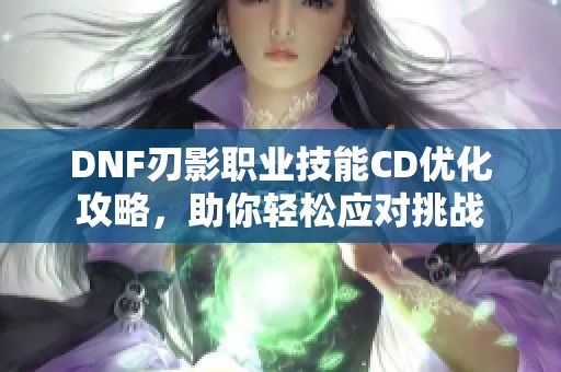 DNF刃影职业技能CD优化攻略，助你轻松应对挑战