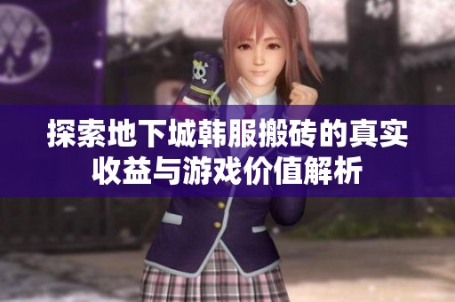 探索地下城韩服搬砖的真实收益与游戏价值解析