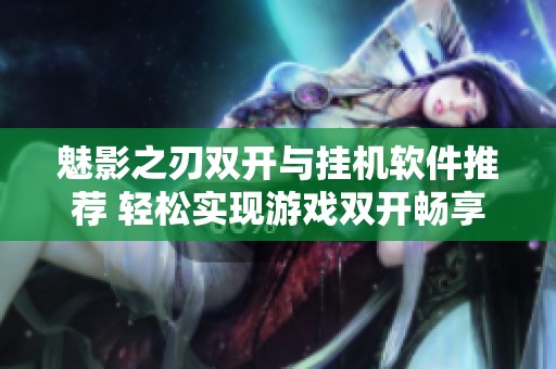 魅影之刃双开与挂机软件推荐 轻松实现游戏双开畅享体验