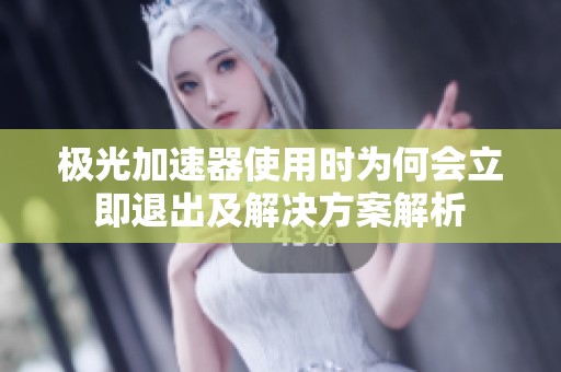 极光加速器使用时为何会立即退出及解决方案解析