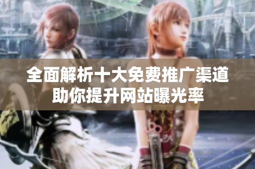 全面解析十大免费推广渠道助你提升网站曝光率