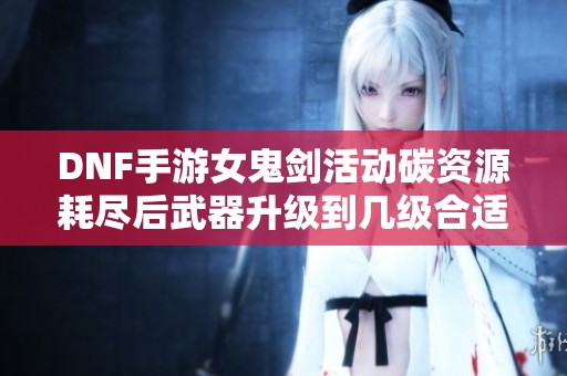 DNF手游女鬼剑活动碳资源耗尽后武器升级到几级合适