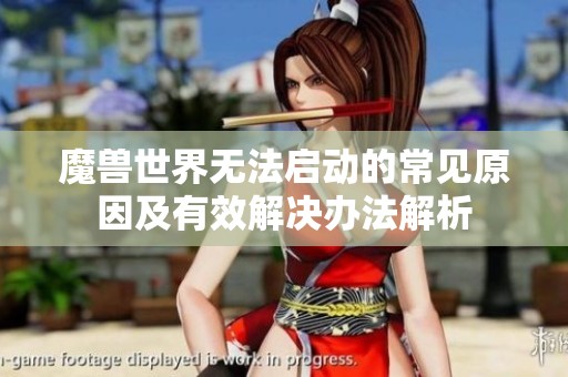 魔兽世界无法启动的常见原因及有效解决办法解析