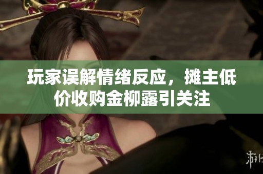 玩家误解情绪反应，摊主低价收购金柳露引关注