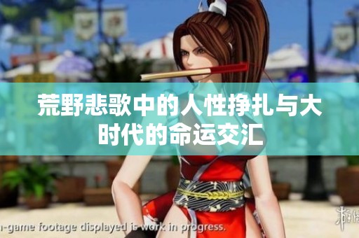 荒野悲歌中的人性挣扎与大时代的命运交汇
