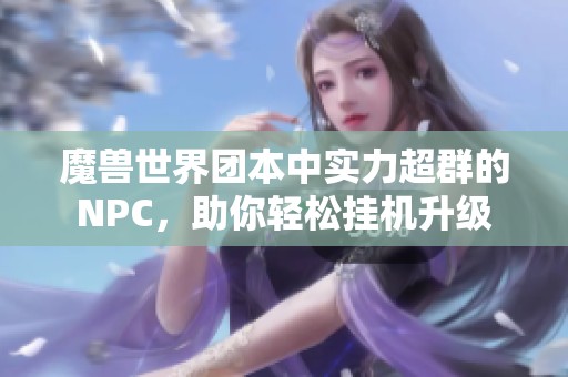魔兽世界团本中实力超群的NPC，助你轻松挂机升级