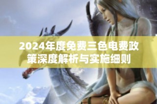 2024年度免费三色电费政策深度解析与实施细则
