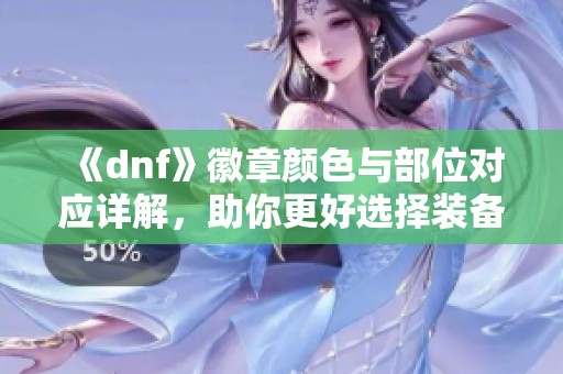 《dnf》徽章颜色与部位对应详解，助你更好选择装备