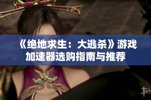 《绝地求生：大逃杀》游戏加速器选购指南与推荐